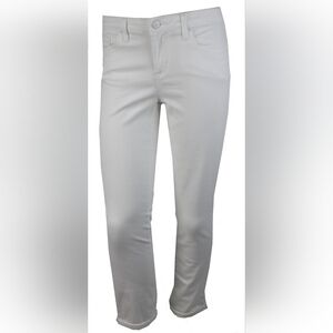 Women's White Jeans Jessica Simpson Size 28 Forever Skinny Cropped Rolled Ankle